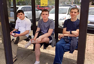 Forum School students learning how to use bus services - community based instruction at private special education school in Waldwick NJ
