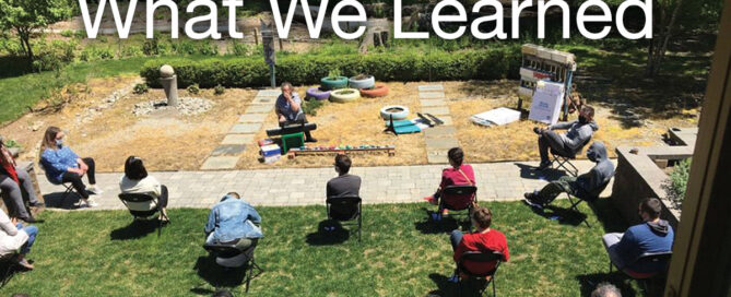 Forum School choir students learning out of doors during COVID-19 pandemic