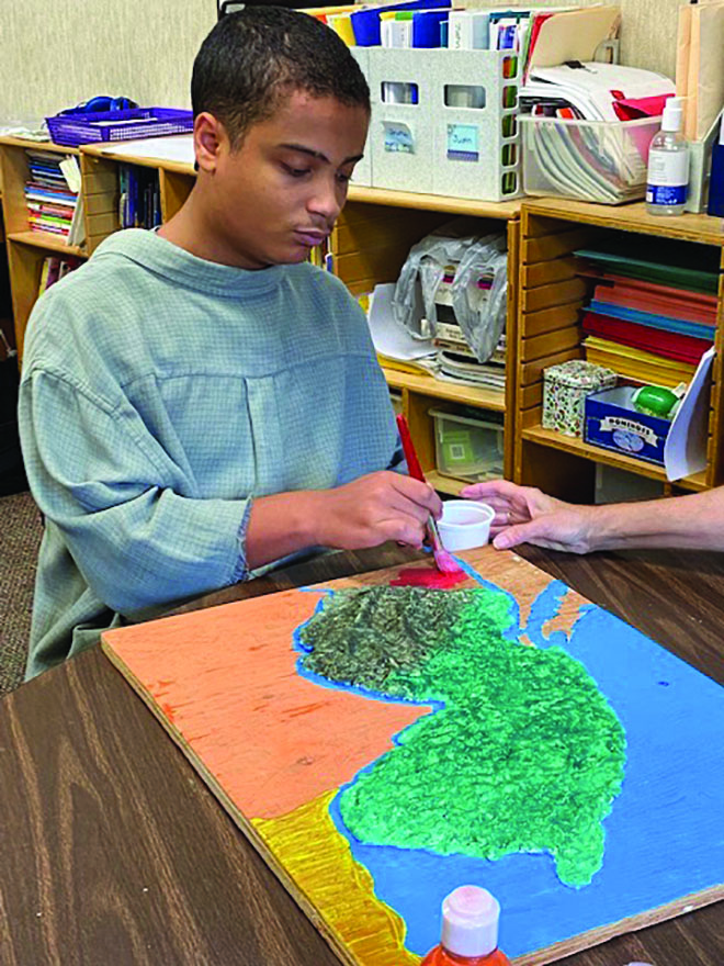 ESY program and hands-on activities to learn about the topography of NJ