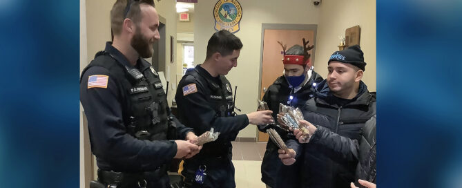 Students in our ELITE program made and delivered delicious chocolate covered pretzels to the Waldwick Police Department.